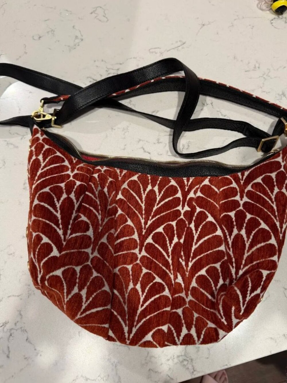 Hammitt *Morgan* Texas Tapestry Crossbody | EUC | Gold Accents | Black Leather - Picture 6 of 12